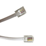 Kabel telefoniczny RJ11 wtyk z obu stron, 20m,  biały